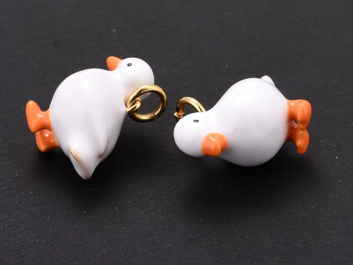 La Petite Epicerie bedel eendje emaille goud per stuk
