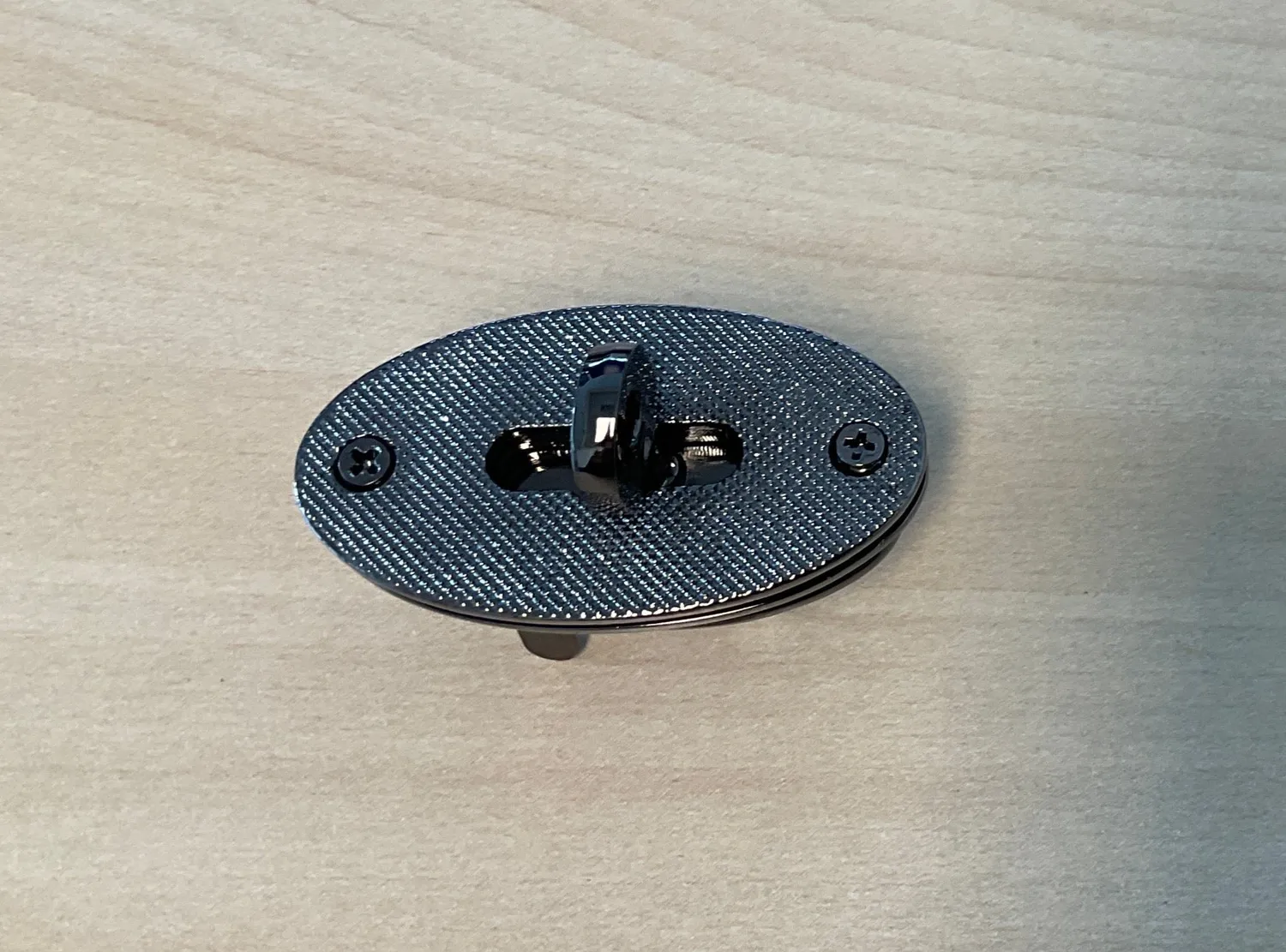 Leather House Habto ovale turnlock sluiting zilver 27x50mm
