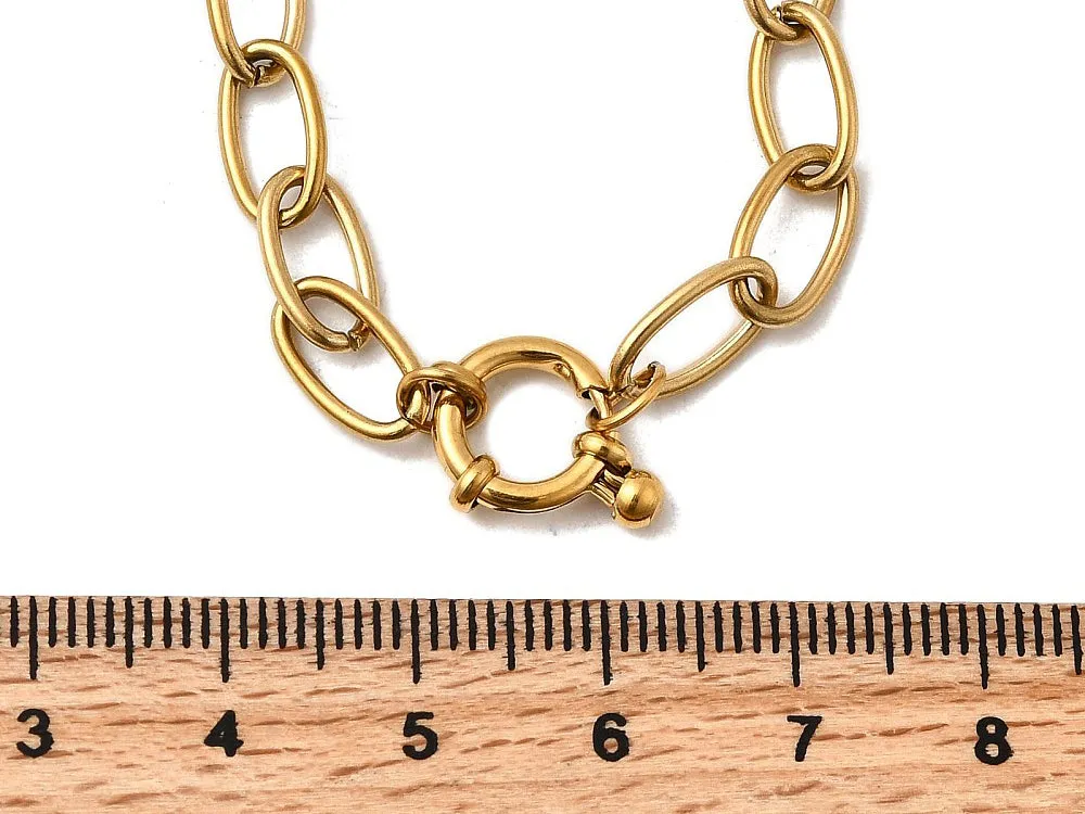 La Petite Epicerie kabelketting goud 41,3 cm rvs