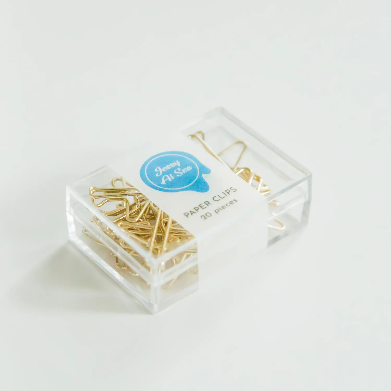 Jessy at Sea vliegtuig paperclips goud 20 stuks