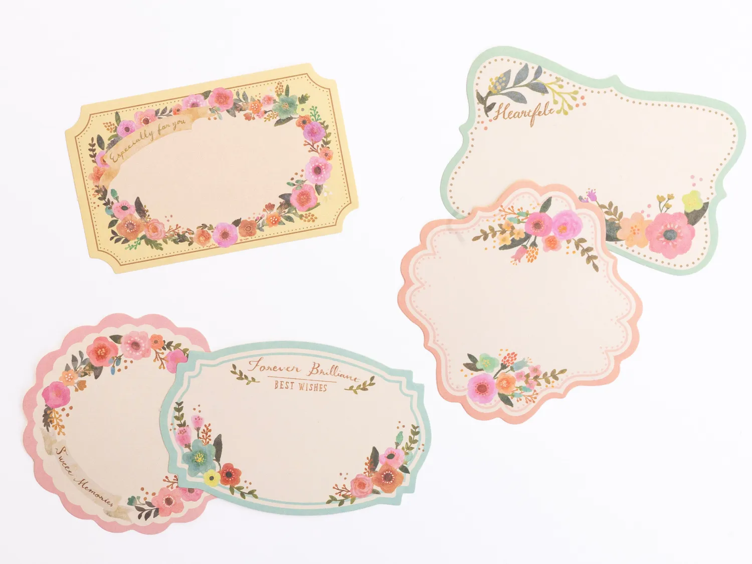 La Petite Epicerie Fleurs bleu-gris stickers 30 stuks papier