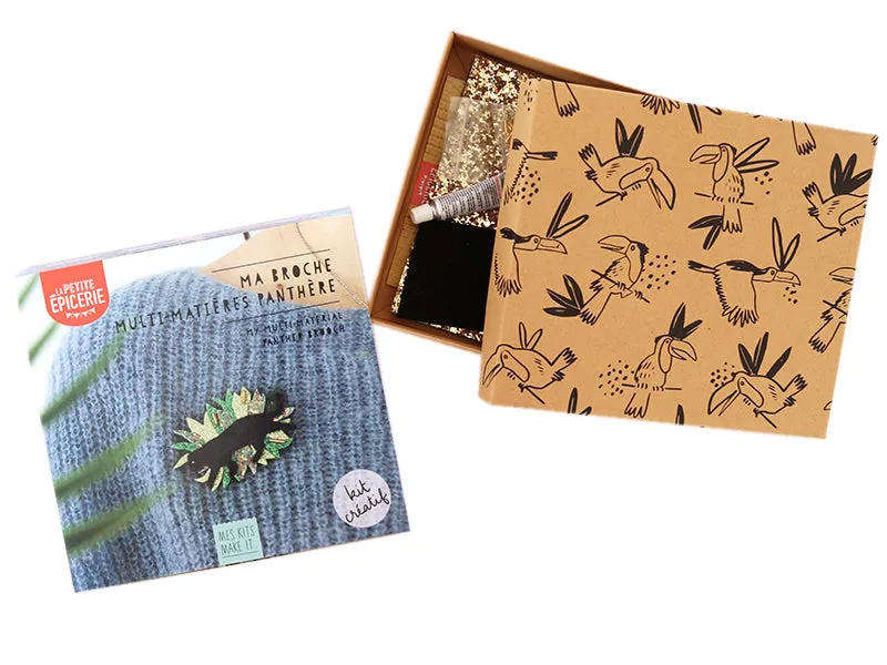 Mes Kits Make It Panter broche DIY pakket multi-materiaal