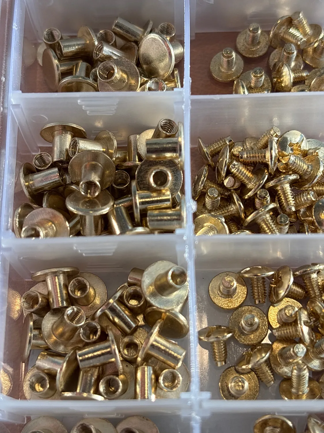 Leather House Chicago Screws boekschroeven 25 stuks goud losneembaar