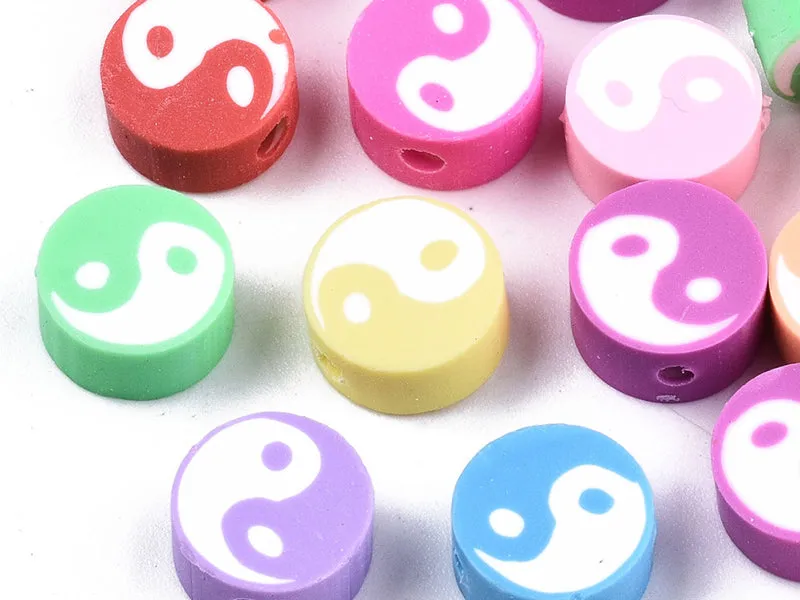 La Petite Epicerie Yin Yang polymeerkralen 20 stuks mix