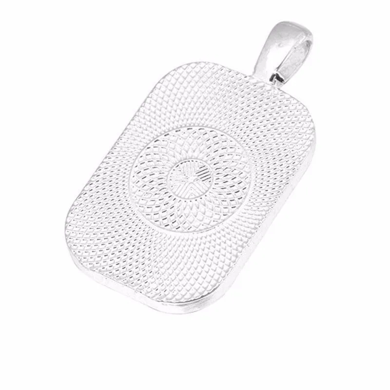 Bijounique Hanger Rechthoek 20x30 mm zilver per stuk