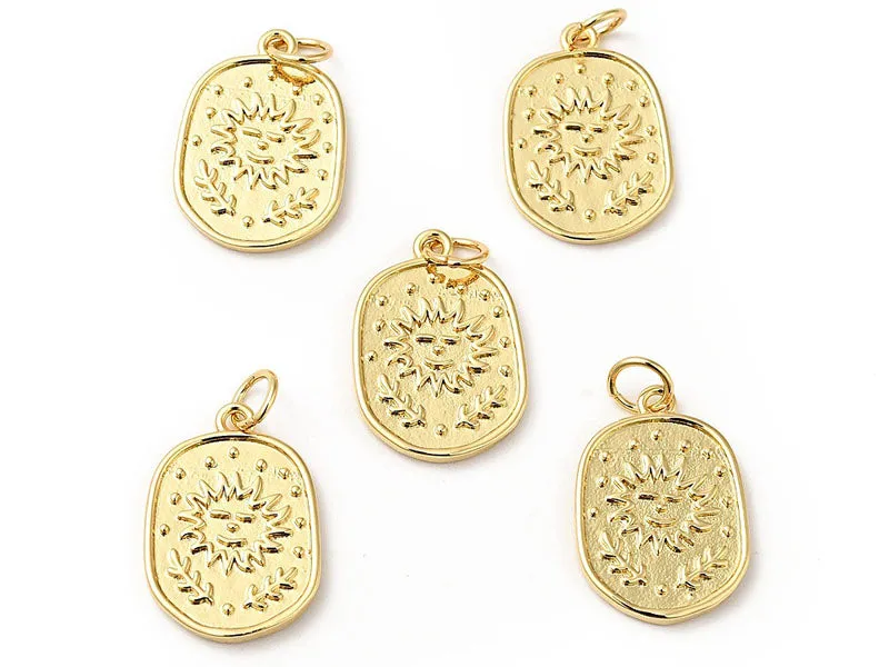 La Petite Epicerie Soleil hanger goud 18 x 13 mm