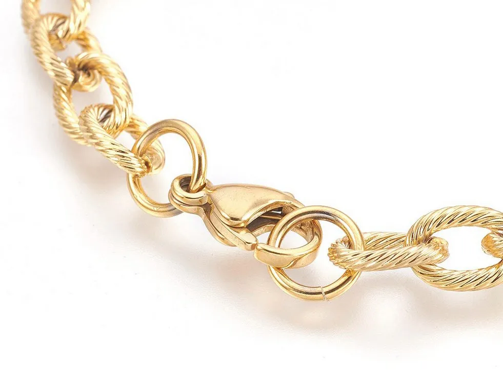 La Petite Epicerie armband ketting goud RVS 21,4 cm