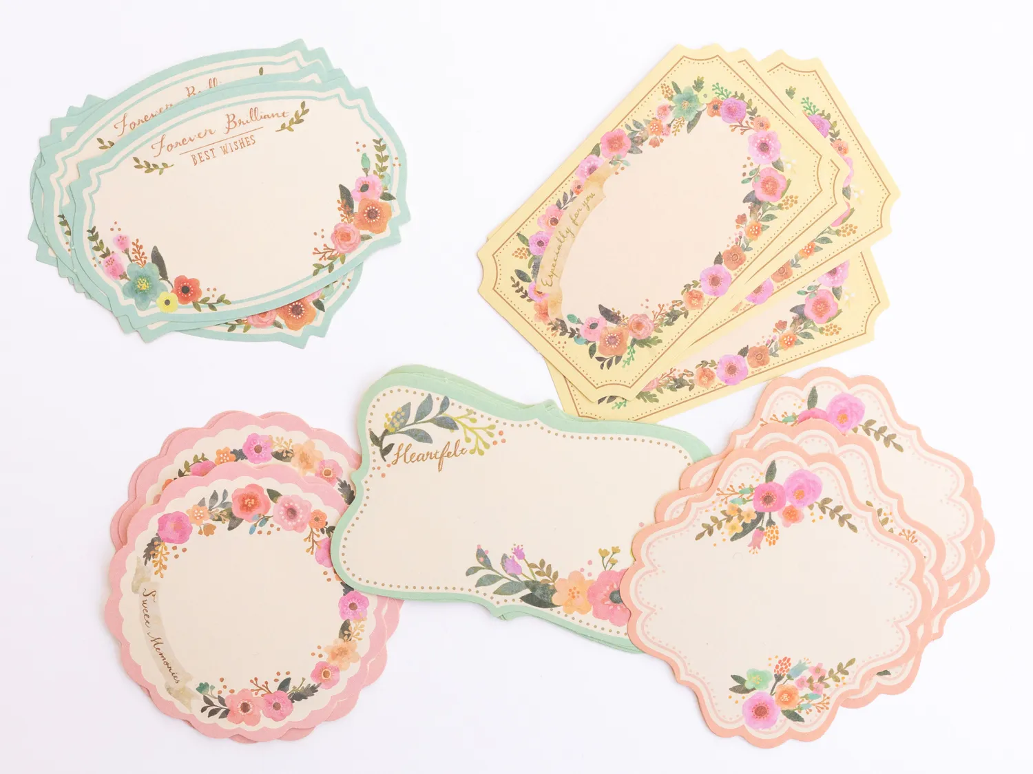 La Petite Epicerie Fleurs bleu-gris stickers 30 stuks papier