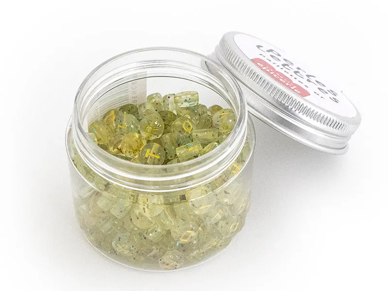 La Petite Epicerie letterkralen pot goud-glitter 7mm 200 stuks