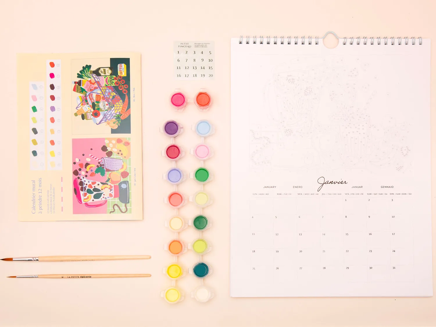La Petite Epicerie Petit Pinceau 2027 schilderkalender fruit