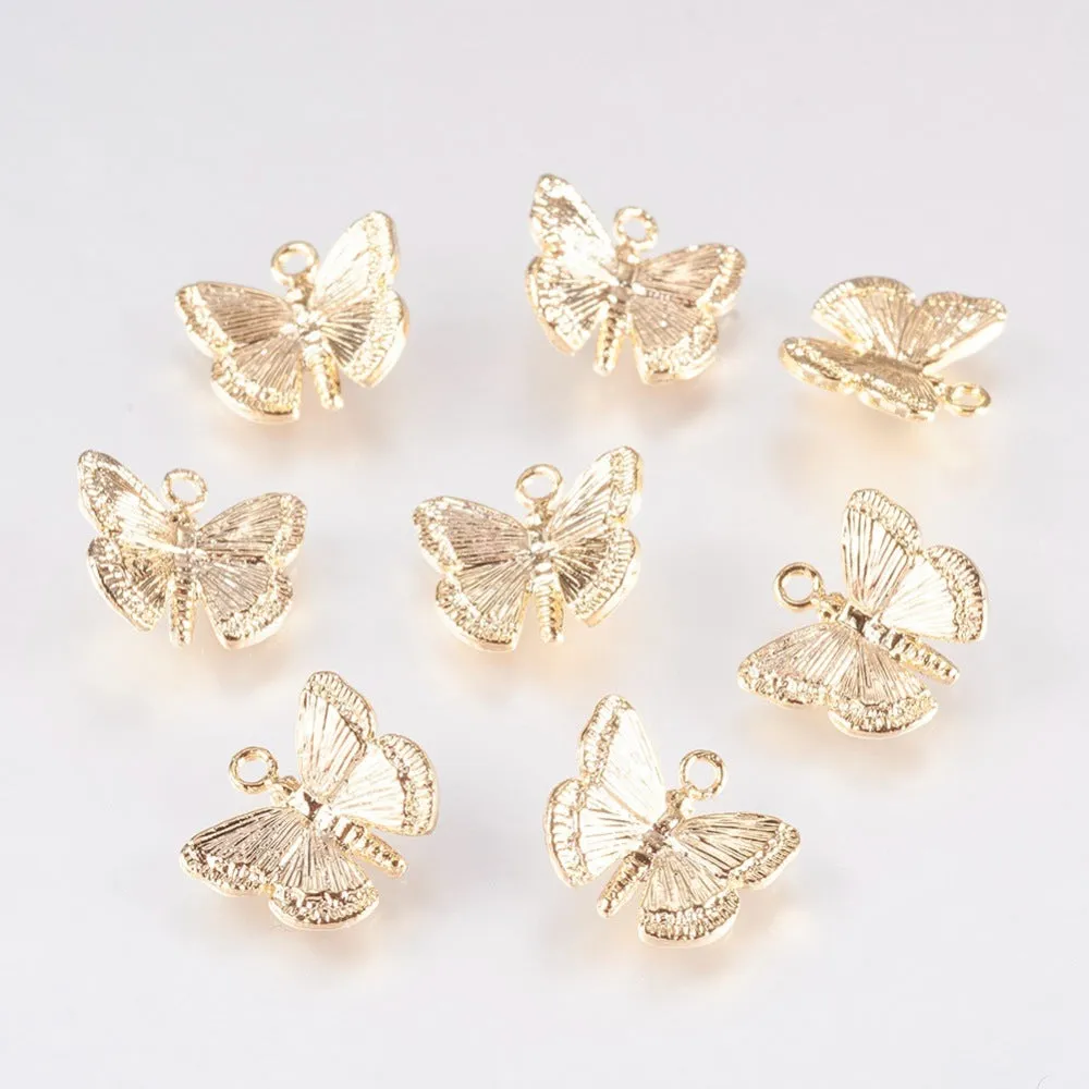 La Petite Epicerie Papillon vlinder bedel goud 1 cm