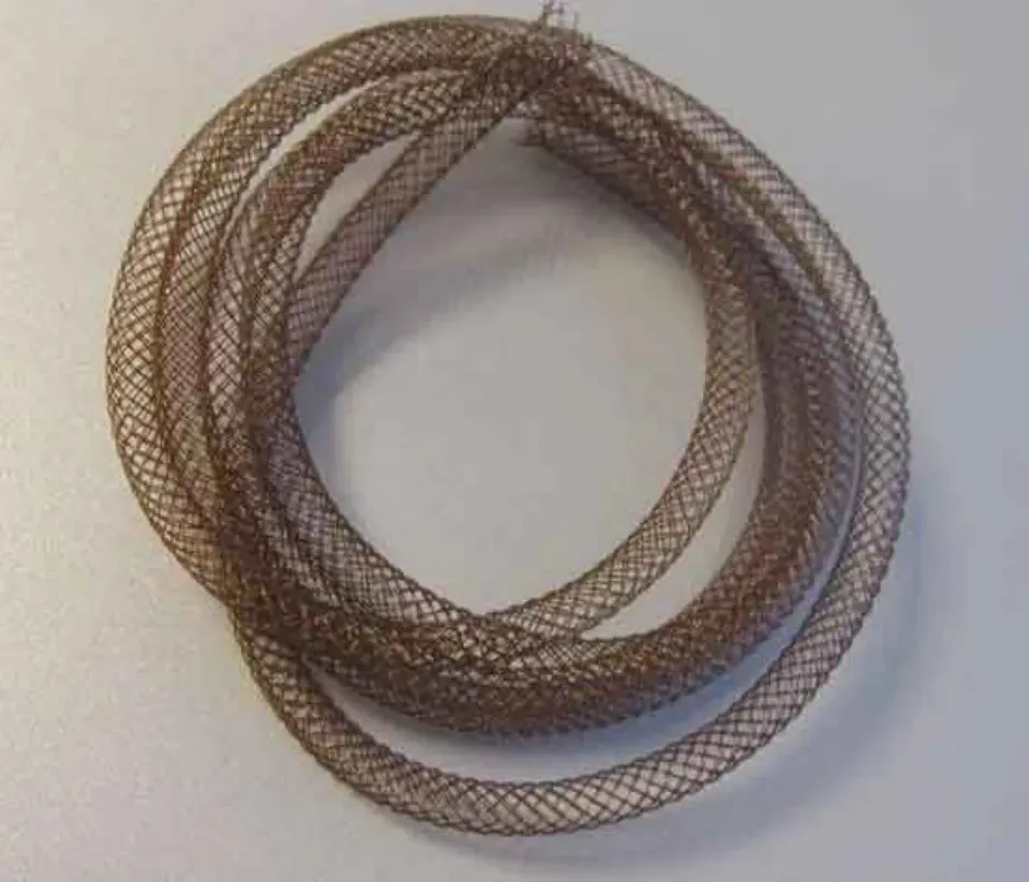 Fishnet tubes nylon bruin 4mm x 1 meter