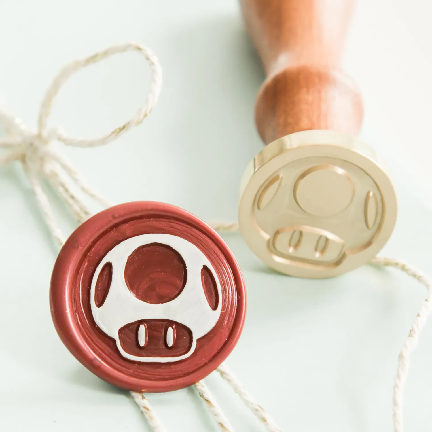 Jessy at Sea Mario Mushroom waxzegel stempel 25 mm