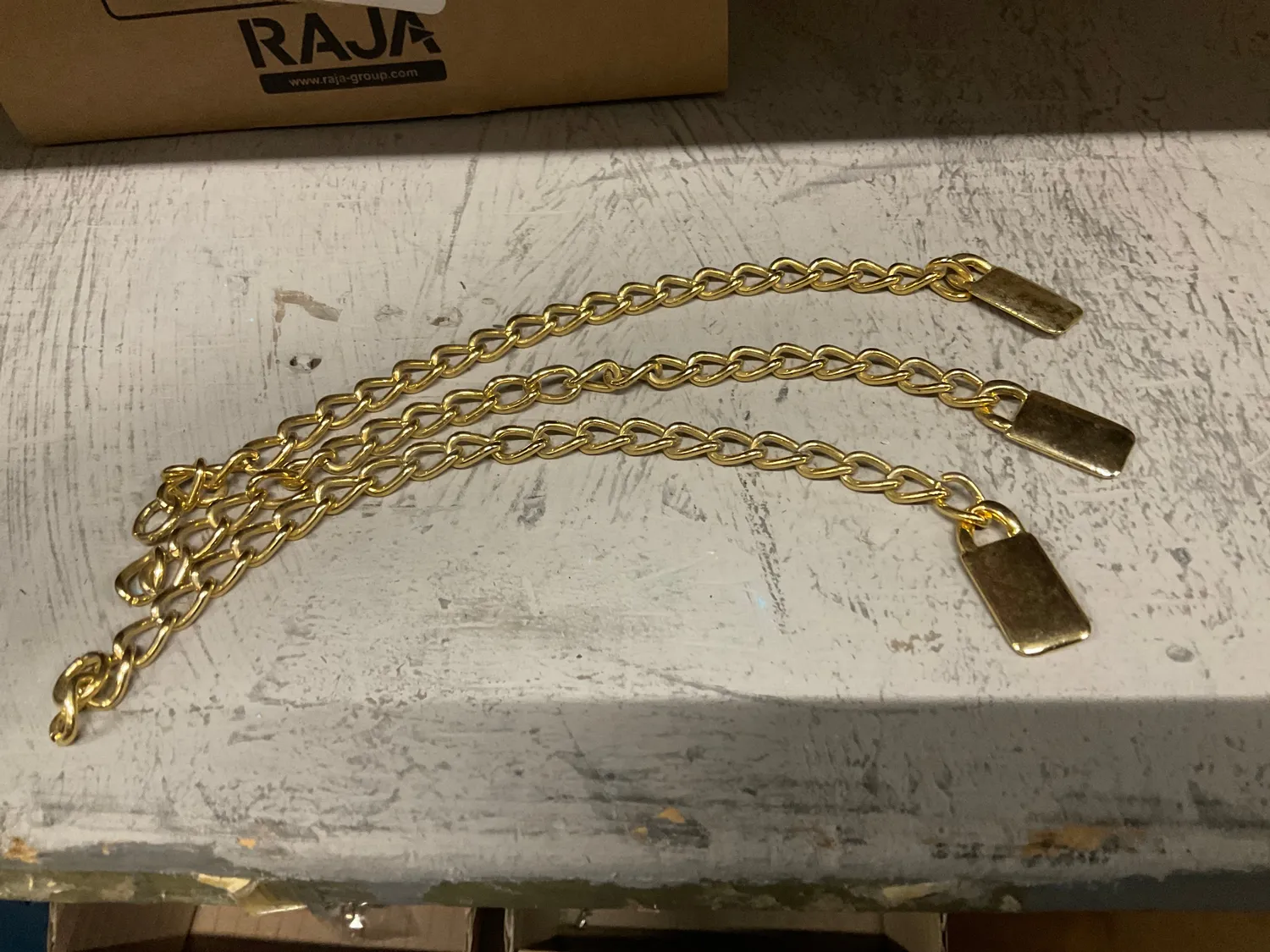 Leather House Golden Deco Chain schakelketting 18 cm goud