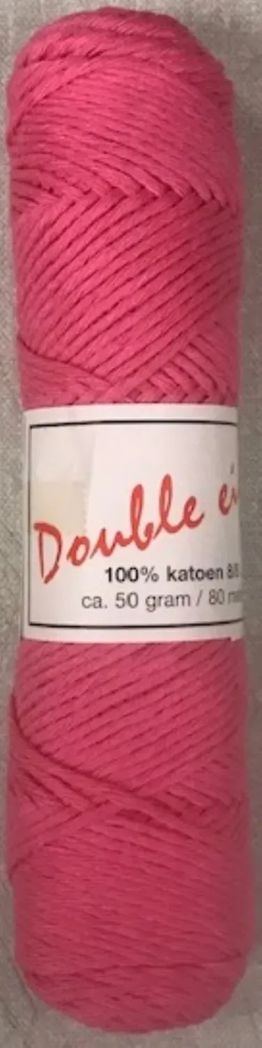 Cotton Double Eight 8/8 breigaren haakgaren 50g donkerrose