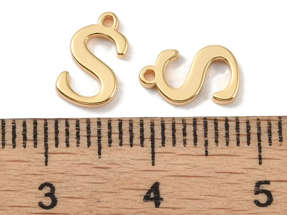 La Petite Epicerie Letter S bedel per stuk goudkleurig