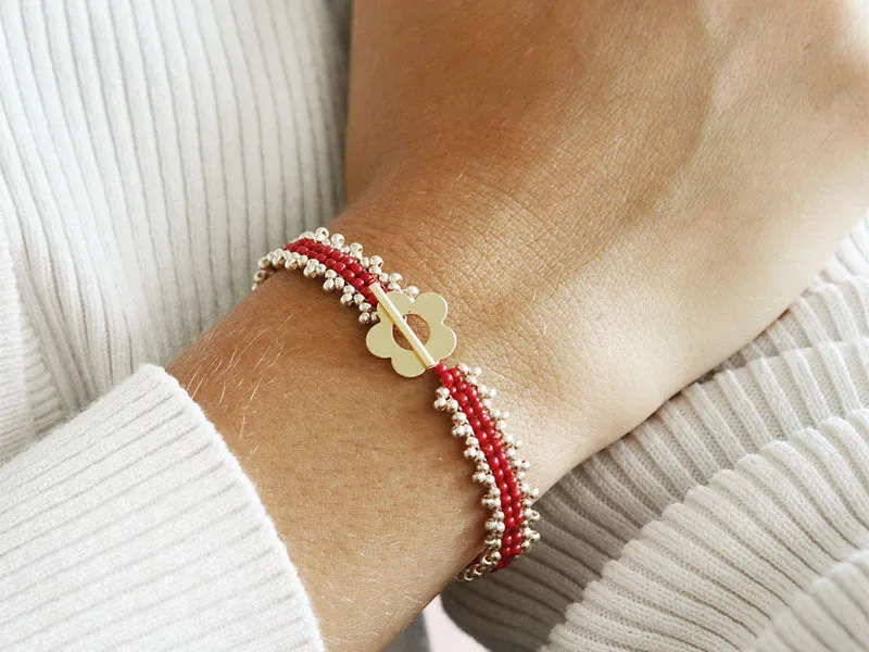 La Petite Epicerie MKMI rocailles DIY kit kralen rood parure