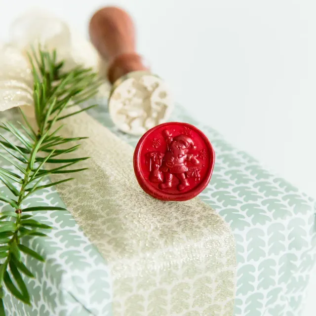 Jessy at Sea 3D Santa Claus wax zegelstempel 25mm kerst