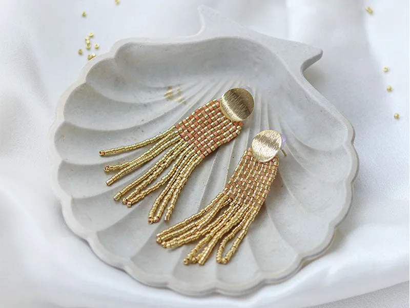 La Petite Epicerie DIY sieradenkit franje oorbellen Miyuki