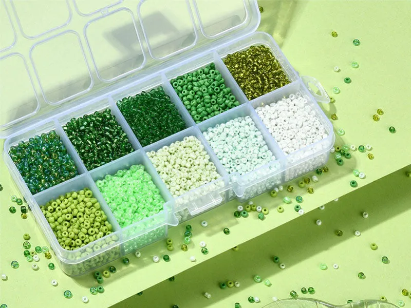 La Petite Epicerie Rocailles kralenbox groen 2,5 mm 8500 stuks