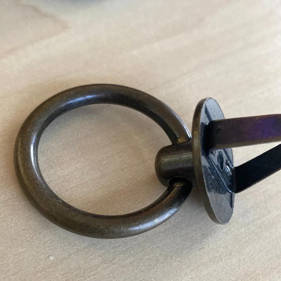 Leather House handvatbevestiging tasbeslag 37x25 mm goud metaal
