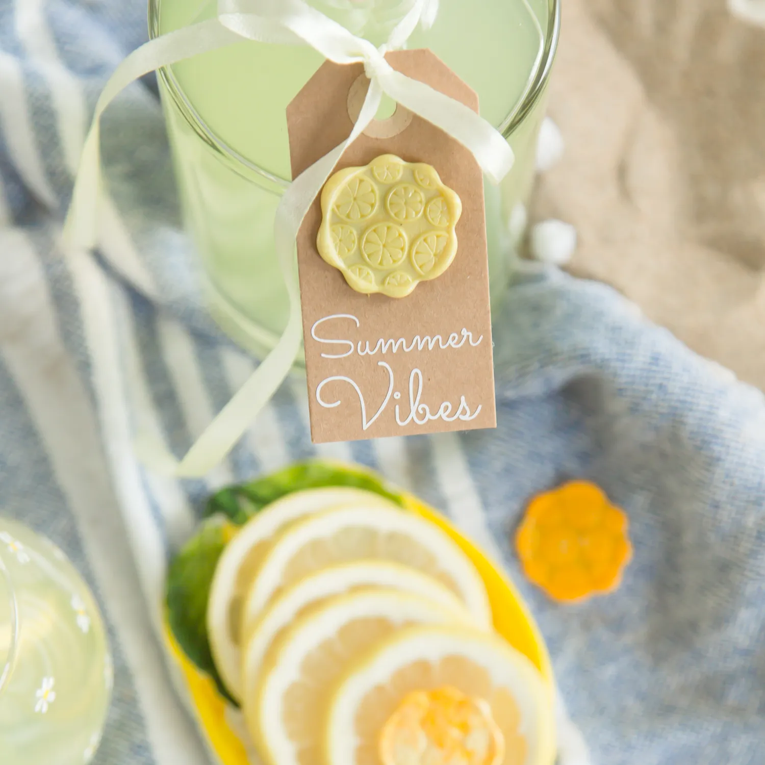 Jessy at Sea Oranges Pattern wax stempel 25 mm citrus