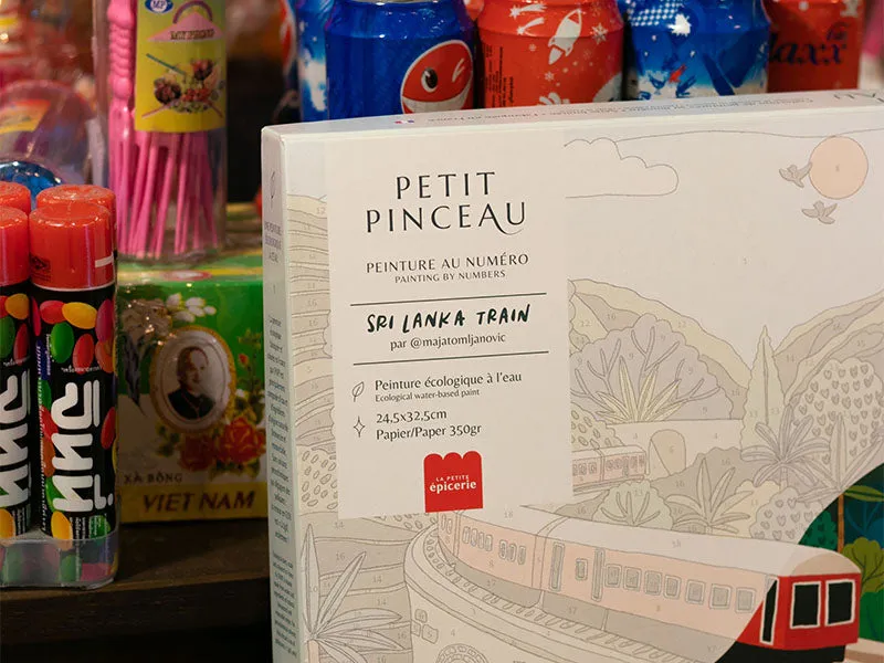 La Petite Epicerie Petit Pinceau Sri-Lanka Train schilderen op nummer