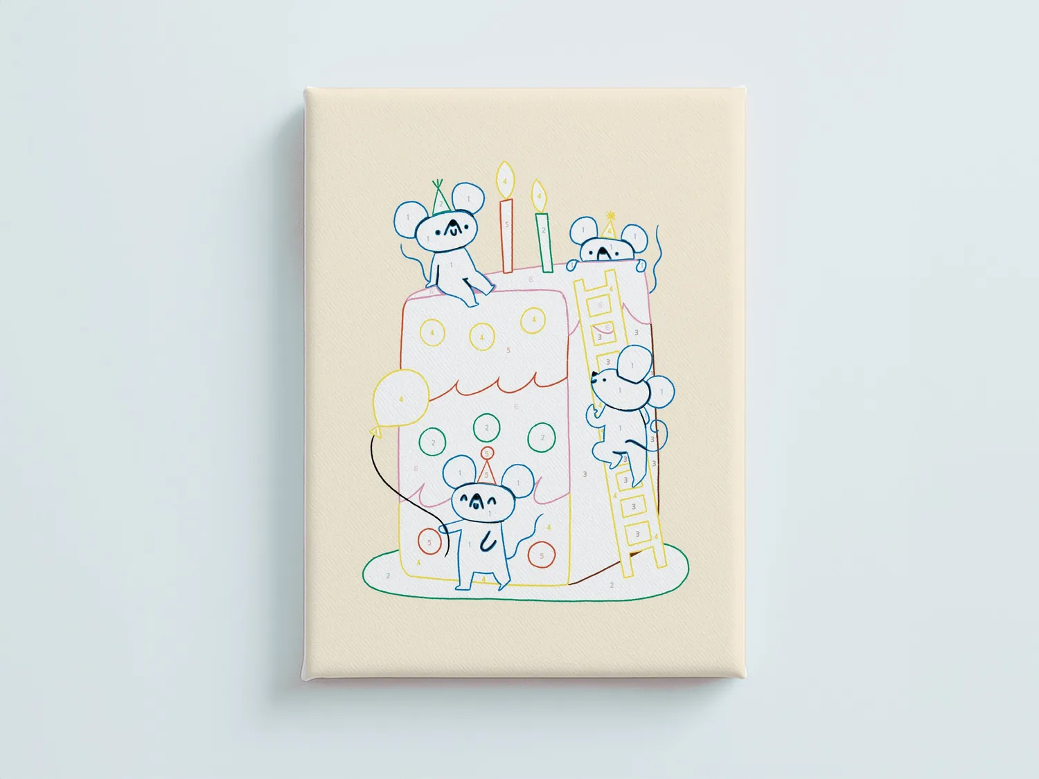 Petit Pinceau Kids Yummy schilderen op nummer muizen
