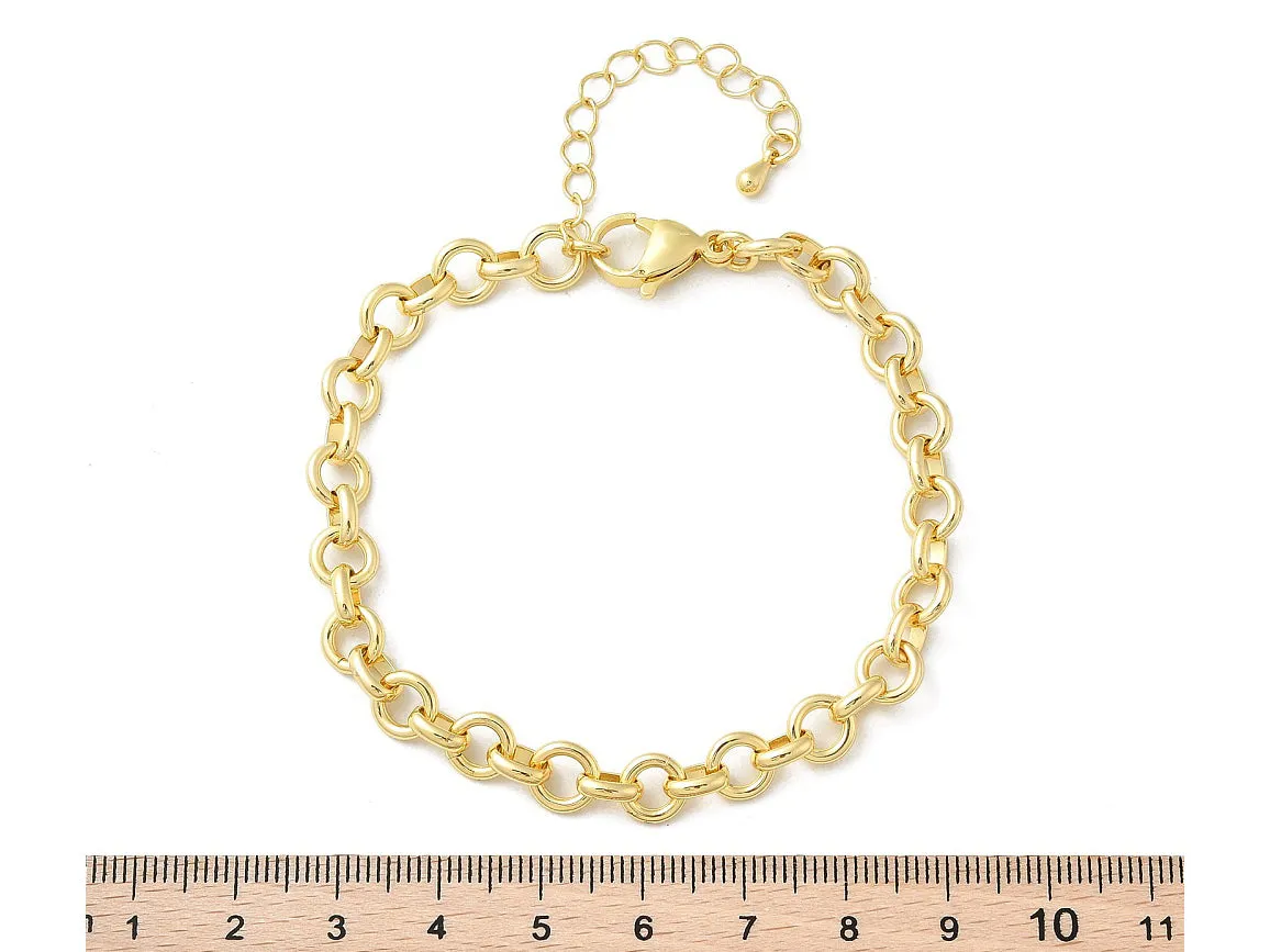 La Petite Epicerie schakelarmband rond 19,3 cm goud
