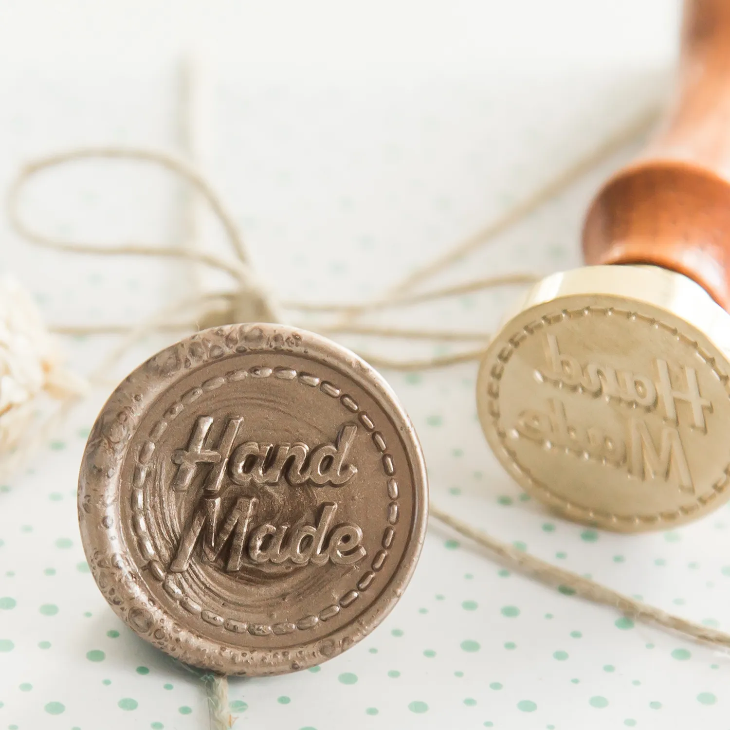 Jessy at Sea Handmade lakstempel rond 25 mm tekst