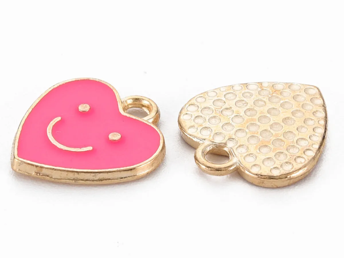 La Petite Epicerie bedel hart rood emaille goud 13 mm