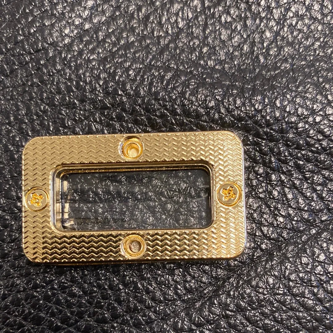 Leather House Bamboo Draaislot tassluiting zilver klein