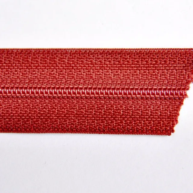 Leather House Rits Nylon Bordeaux Rood 4 mm per meter