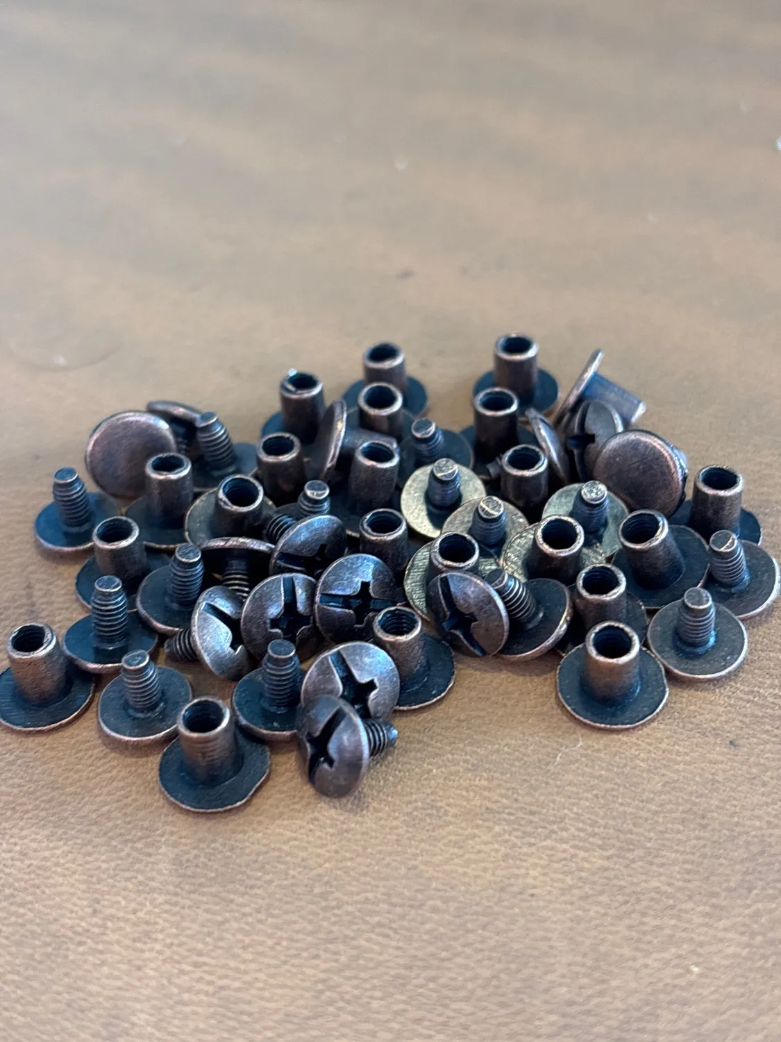 Leather House Chicago Screws boekschroeven 25 stuks goud losneembaar