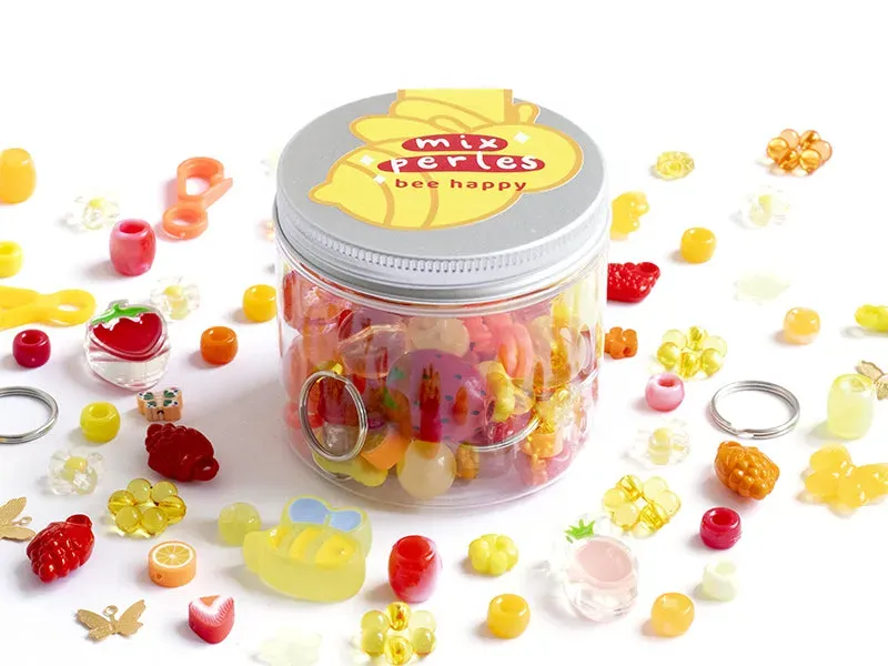 La Petite Epicerie Bee Happy kralenmix geel oranje 80 gram