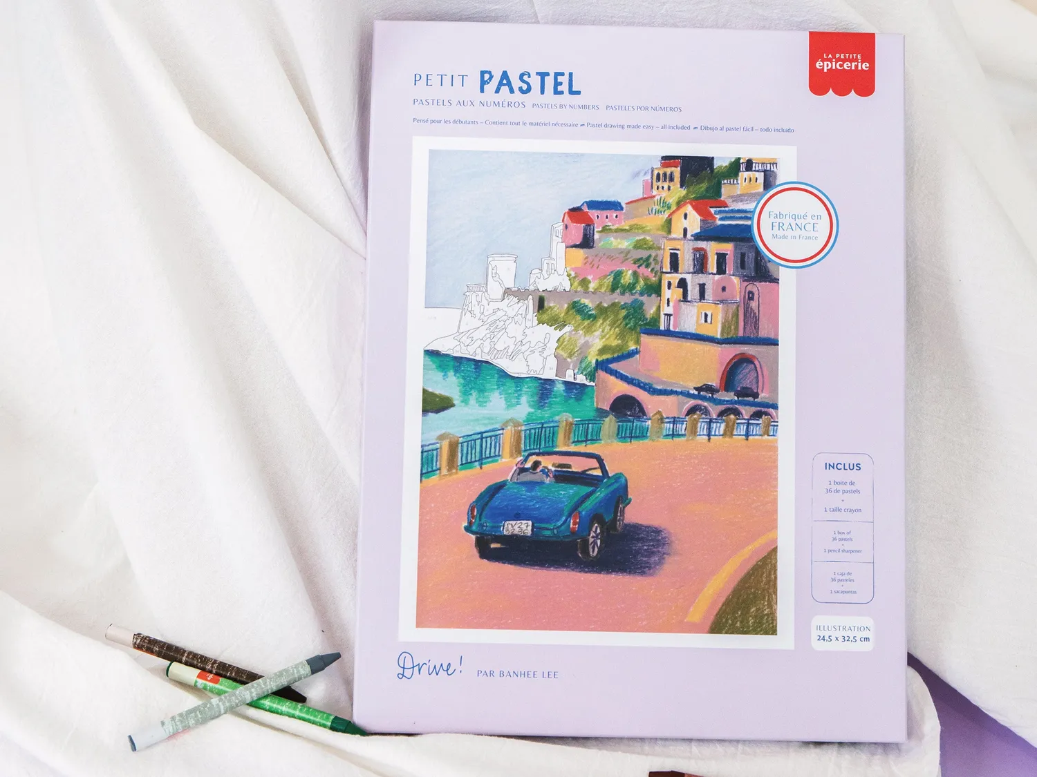 La Petite Epicerie Petit Pastel Drive pastel op nummer kit 36 kleuren