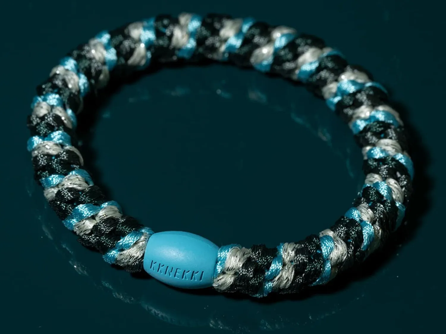 Kknekki Classic haarelastiek Mix turquoise jungle pailleté