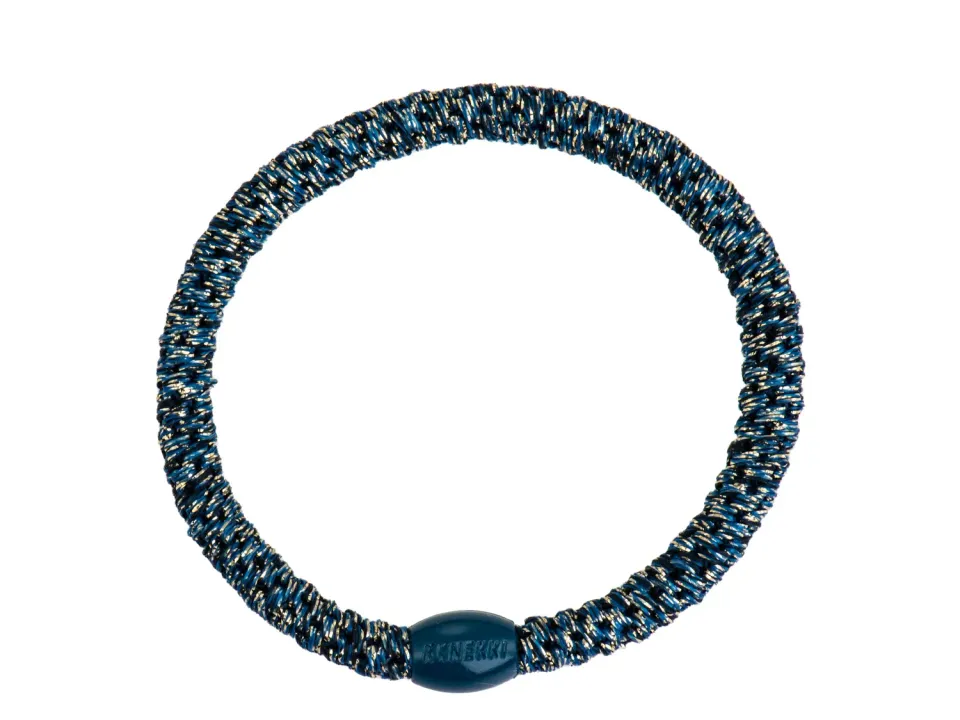 Kknekki Slim Marine Pailleté haarelastiek glitter donkerblauw