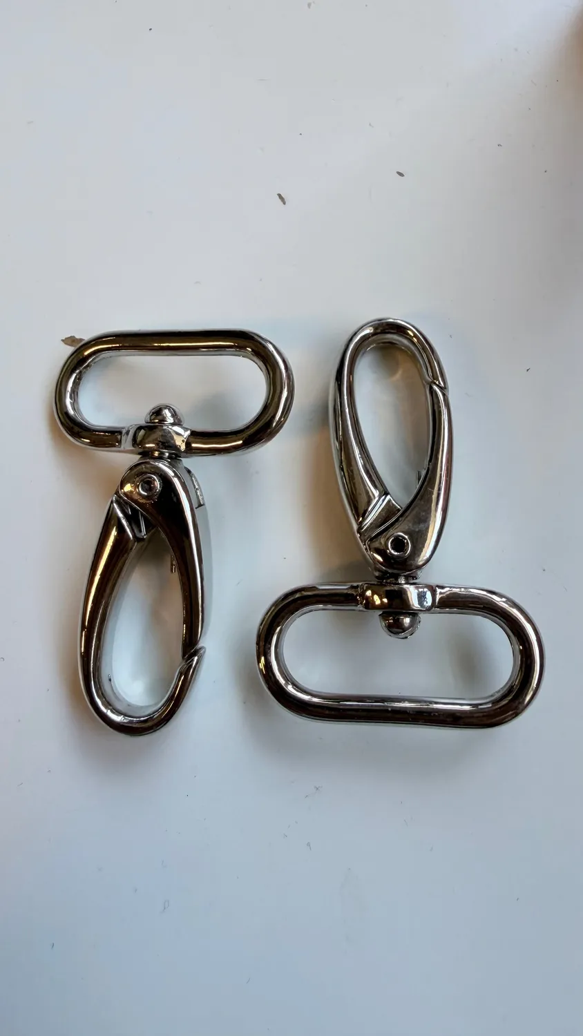 Leather House Snap Hook 26mm musketonhaak zilver 2 stuks