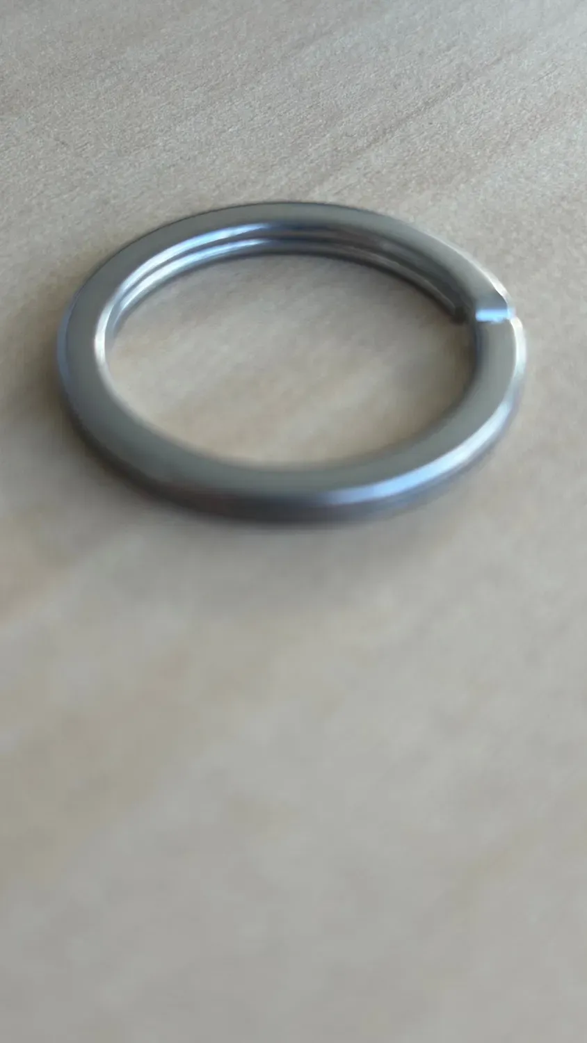 Leather House Split Ring Flat splitring 22x25 mm zilverkleurig
