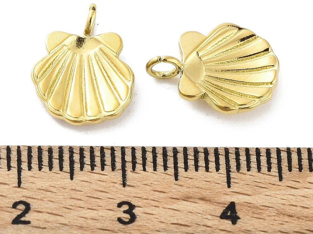 La Petite Epicerie Schelp bedel goud staal 13 mm
