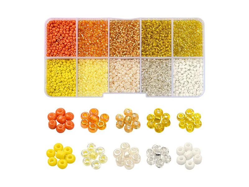 La Petite Epicerie rocailles kralen 2,5mm geel oranje 8500 stuks