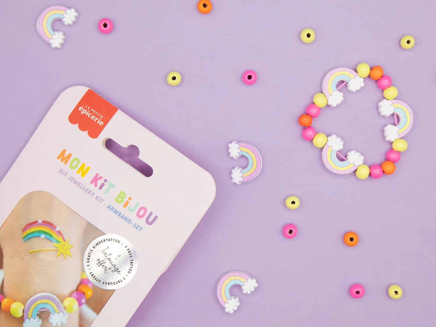 La Petite Epicerie Mon kit bijou regenboog armband knutselset