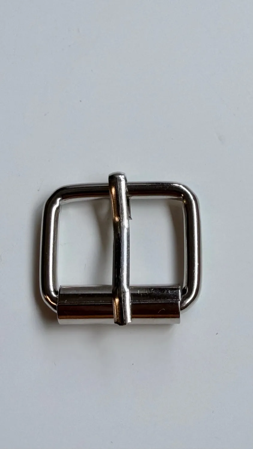 Leather House Roller gesp 20 mm nikkel met rol