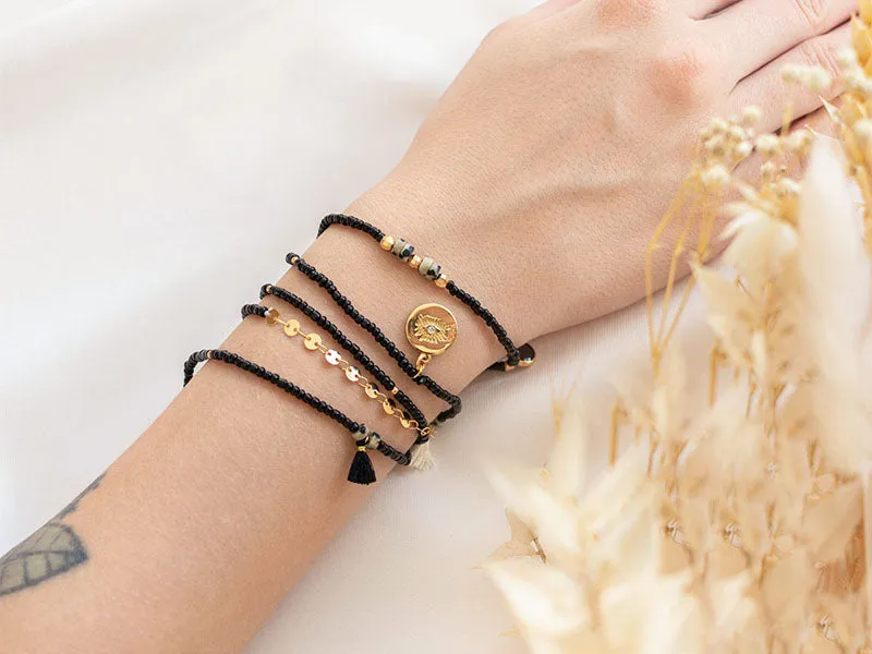 La Petite Epicerie DIY Bijouterie armband kit zwart 5-rangs
