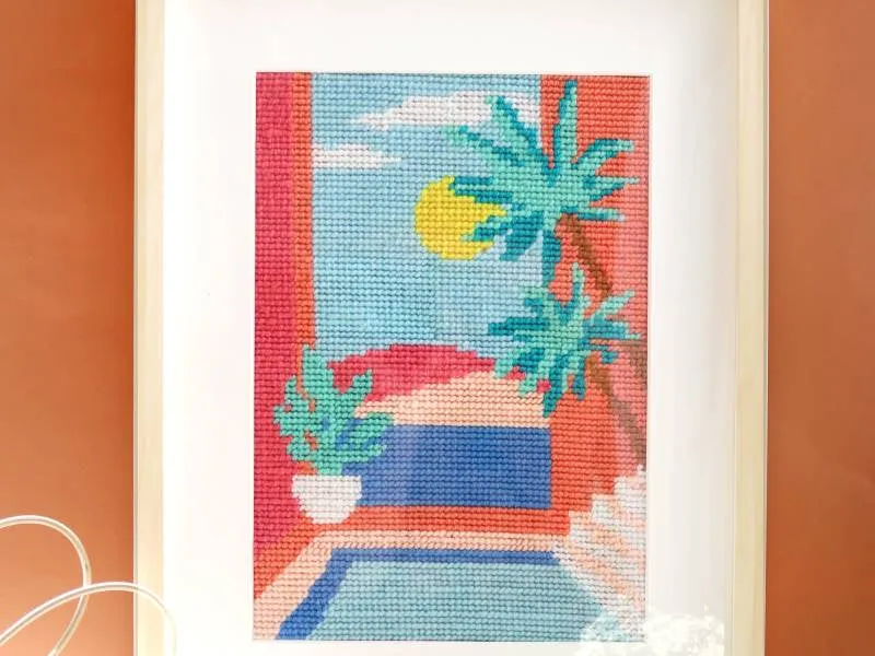 La Petite Epicerie canevas DIY kit halve kruissteek A4
