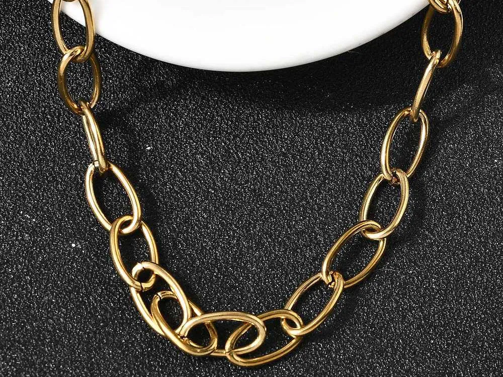 La Petite Epicerie kabelketting goud 41,3 cm rvs