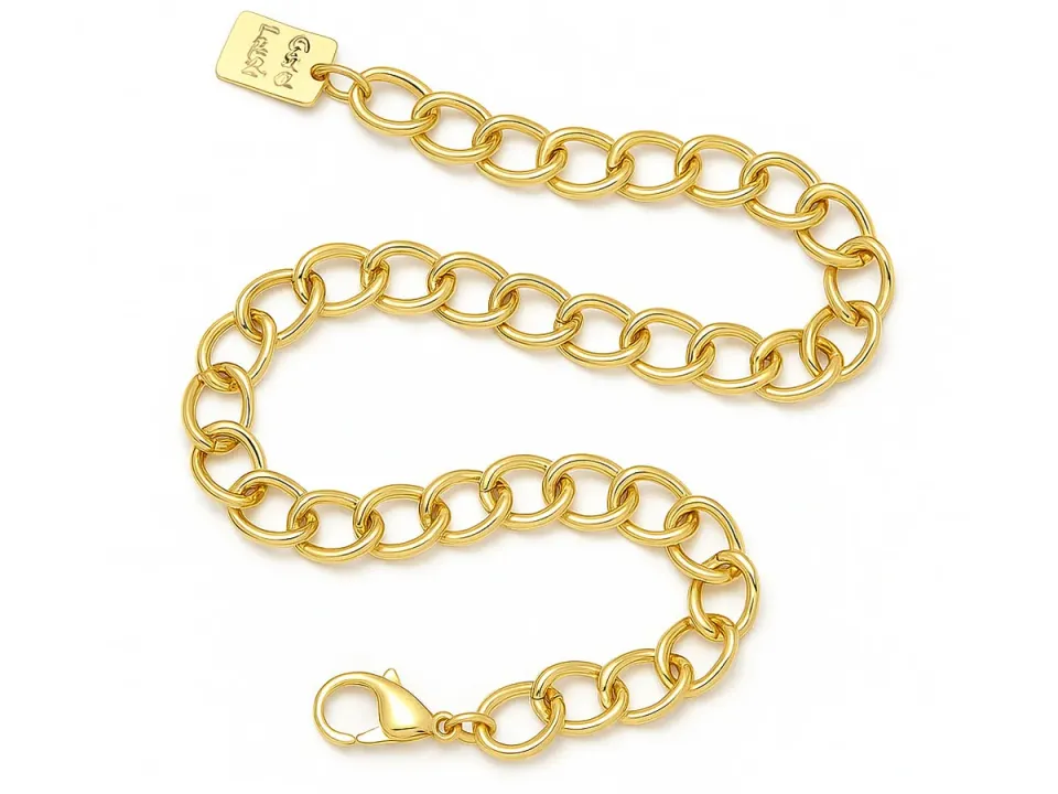 La Petite Epicerie gourmette armband verguld schakelketting 21 cm
