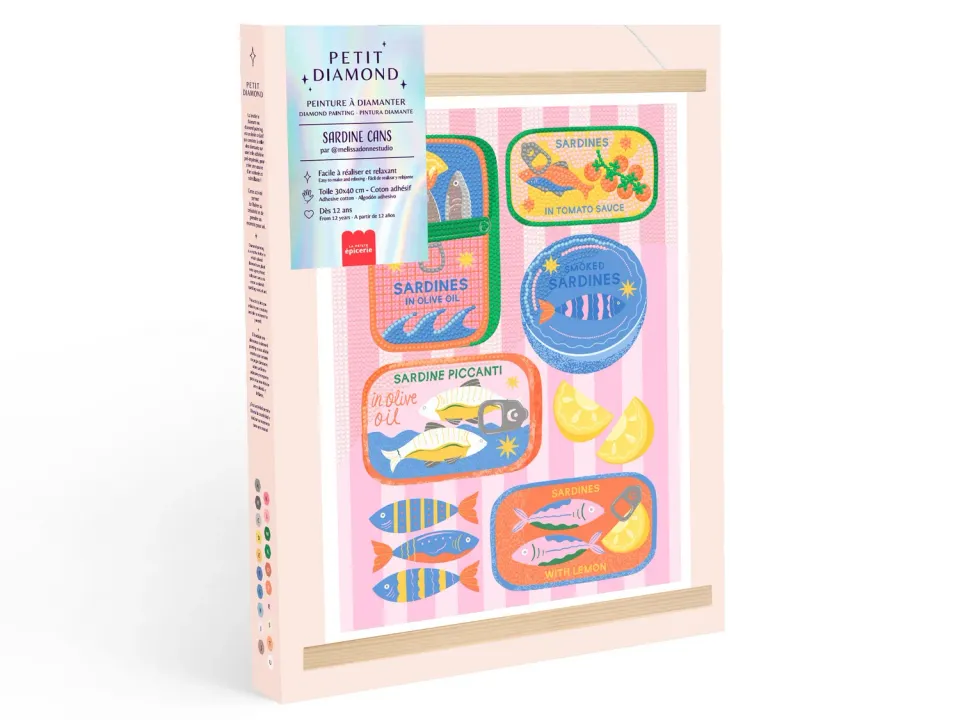 La Petite Epicerie Petit Diamond Sardine Cans diamond painting retro