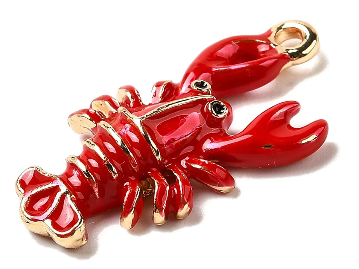 La Petite Epicerie bedel kreeft rood goud 2,1 cm per stuk